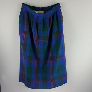Pendleton Wool Plaid Lined Skirt Size 14 Made USA